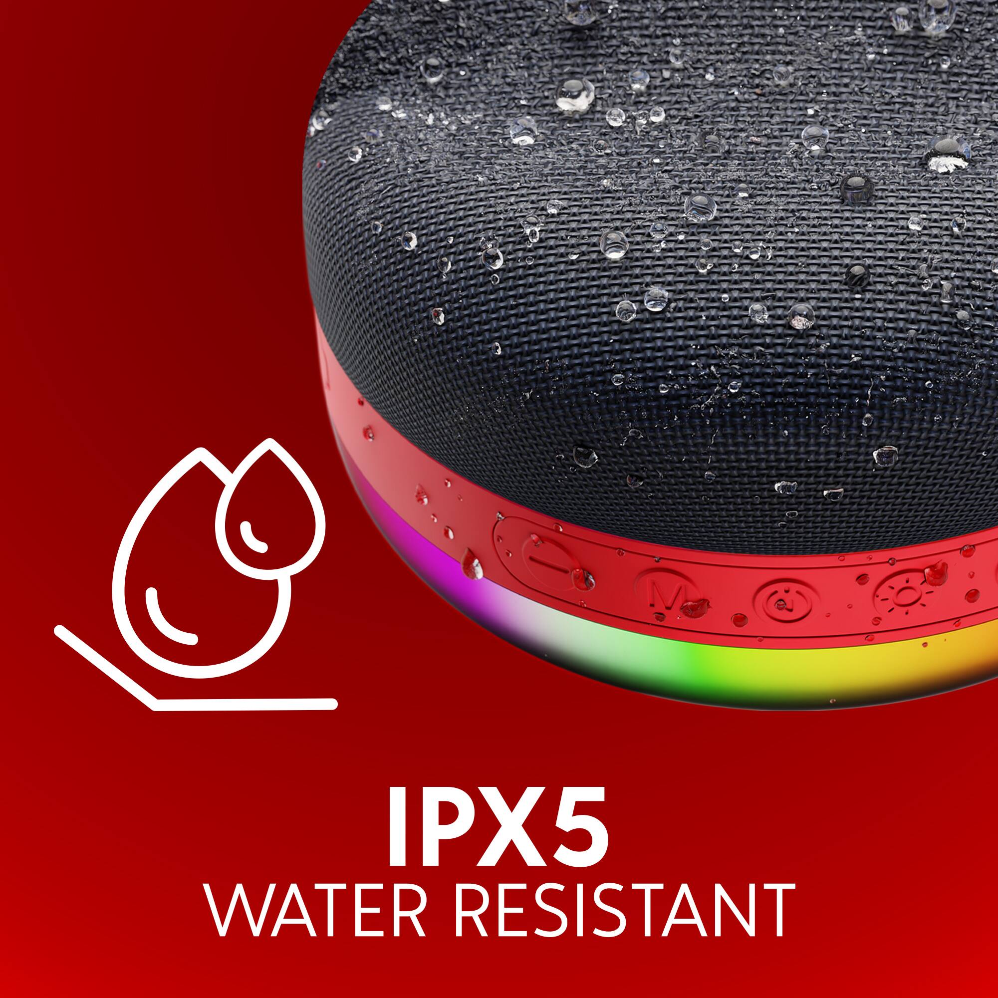 IPX5 WATER RESISTANT