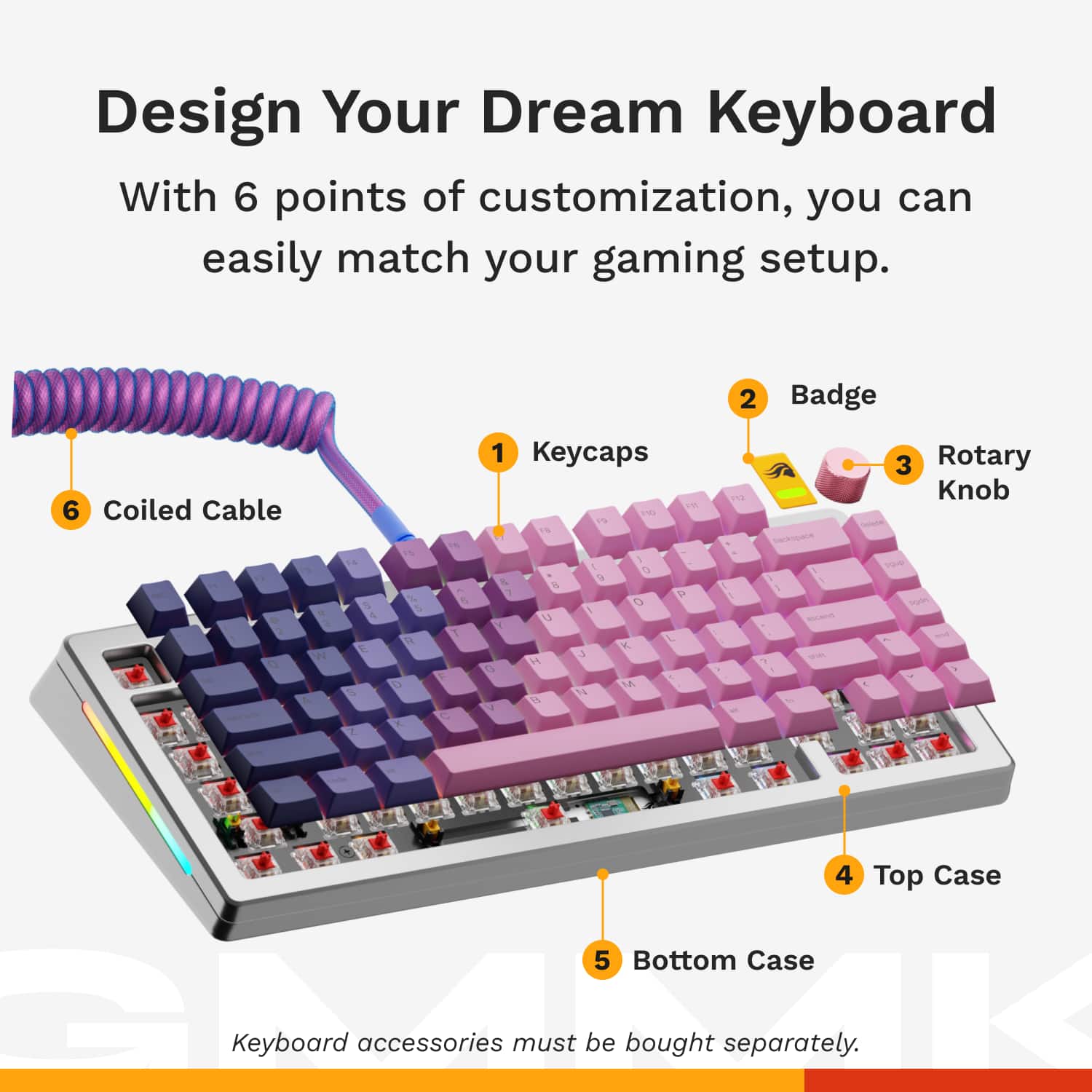 Design Your Dream Keyboard With 6 Points of Customization, You Can Easily Match Your Gaming Setup. 2 Badge, 6 Coiled Cable - T, A, B, C, D, E, F, G, H, I, J, K, L, M, N, O, P, Q, R, S, T, U, V, W, X, Y, Z, 1, 2, 3, 4, 5, 6, 7, 8, 9, 0, 1, 2, 3, 4, 5, 6, 7, 8, 9, 0, 1, 2, 3, 4, 5, 6, 7, 8, 9, 0, 1, 2, 3, 4, 5, 6, 7, 8, 9, 0, 1, 2, 3, 4, 5, 6, 7, 8, 9, 0, 1, 2, 3, 4, 5, 6, 7, 8, 9, 0, 1, 2, 3, 4, 5, 6, 7, 8, 9, 0, 1, 2, 3, 4, 5, 6, 7, 8, 9, 0, 1, 2, 3, 4, 5, 6, 7, 8, 9, 0, 1, 2, 3, 4, 5, 6, 7, 8, 9, 0, 1, 2, 3, 4, 5, 6, 7, 8, 9, 0, 1, 2, 3, 4, 5, 6, 7, 8, 9, 0, 1, 2, 3, 4, 5, 6, 7, 8, 9, 0, 1, 2, 3, 4, 5, 6, 7, 8, 9, 0,