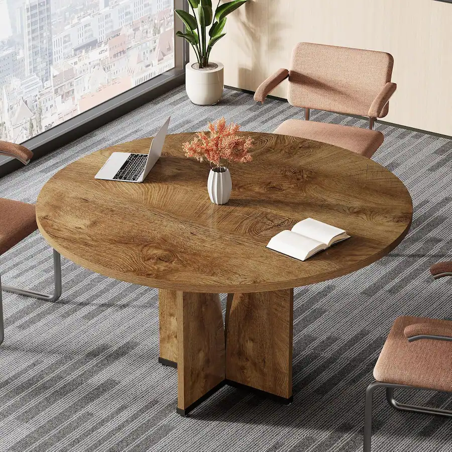 Table Top Civil Tribesigns Conference Table with Engineered Wood Construction, Space ...