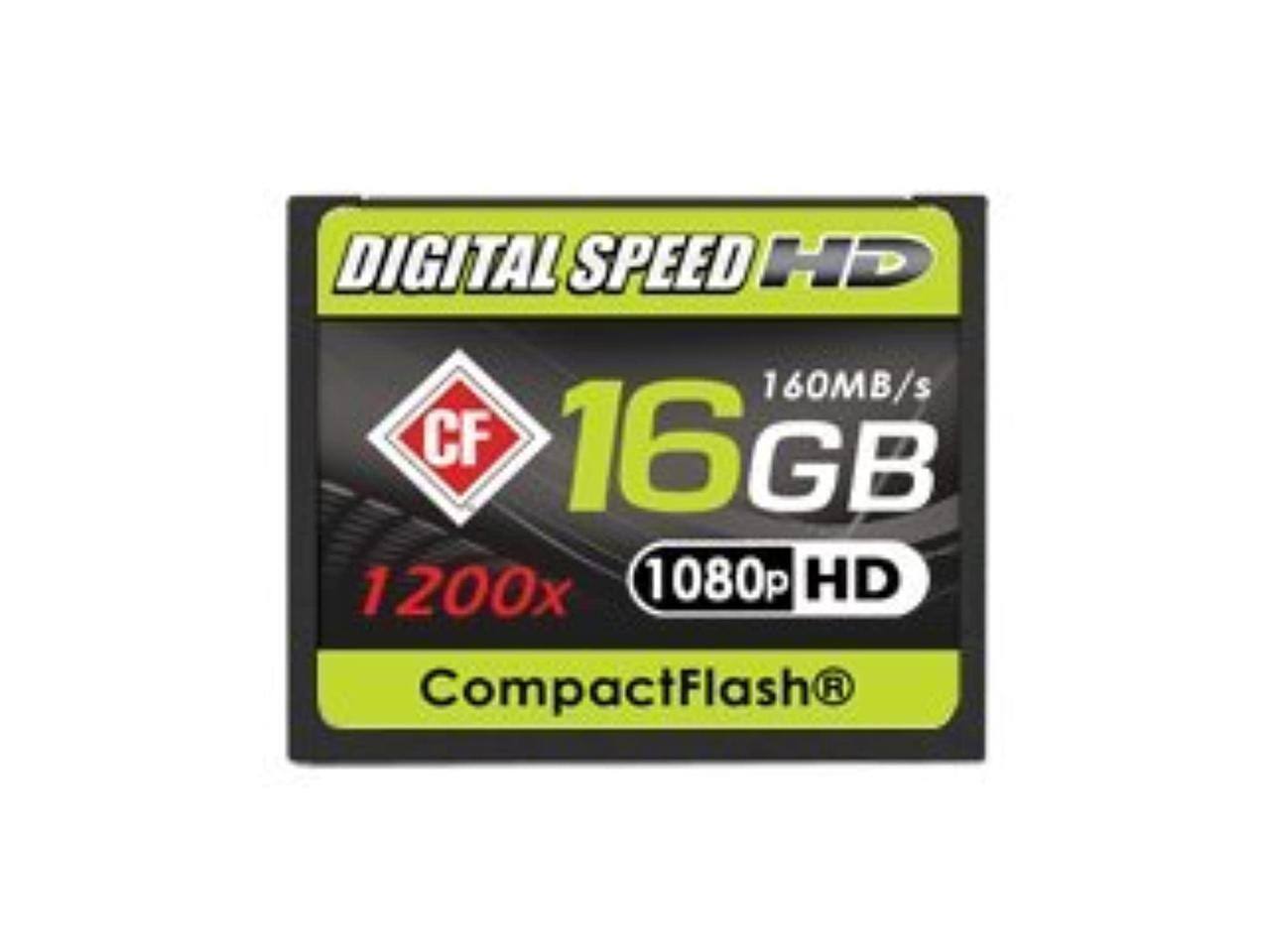 DIGITAL SPEED HD  
160MB/s  
16GB  
1200x  
1080p HD  
CompactFlash
