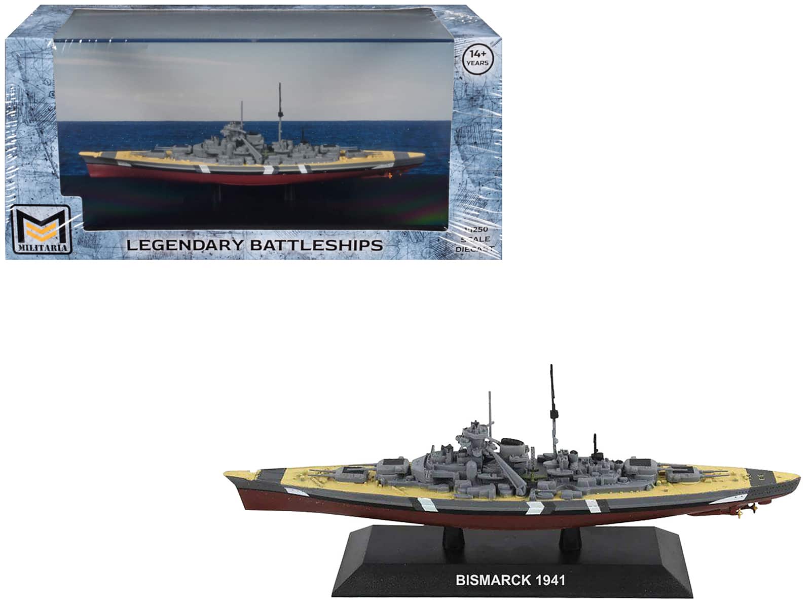 "Bismarck Battleship ""German Navy"" (1941) ""Legendary Battleships"" Series 1/1250 Diecast Model by Militaria Die Cast" price history on PriceWatchPro