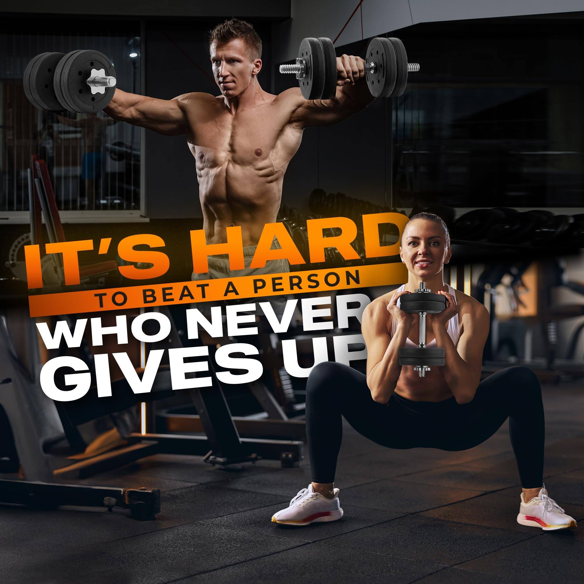 IT'S HARD TO BEAT A PERSON WHO NEVER GIVES UP