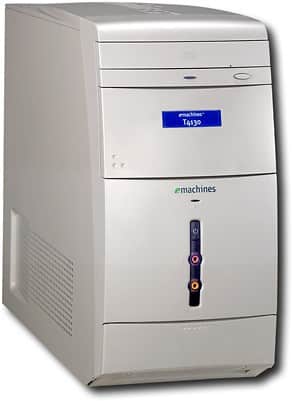 Angle Standard. eMachines - Desktop with Intel® Pentium® 4 Processor 1.6GHz.