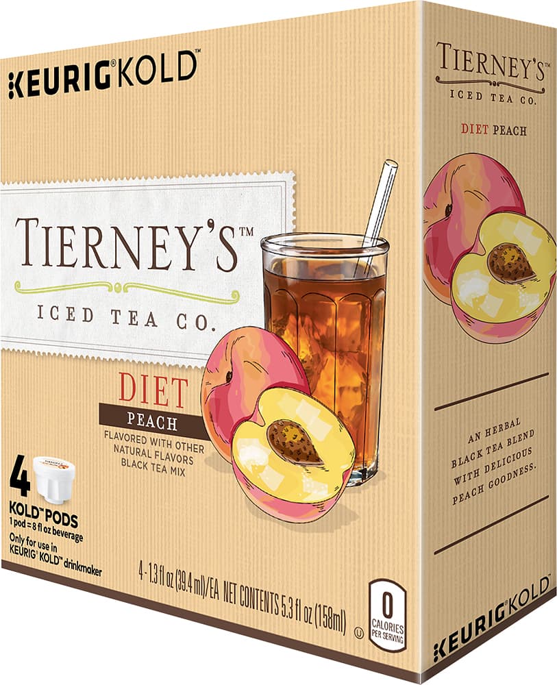 Best Buy: Keurig Tierney's Diet Peach Kold Pods (4-Pack)