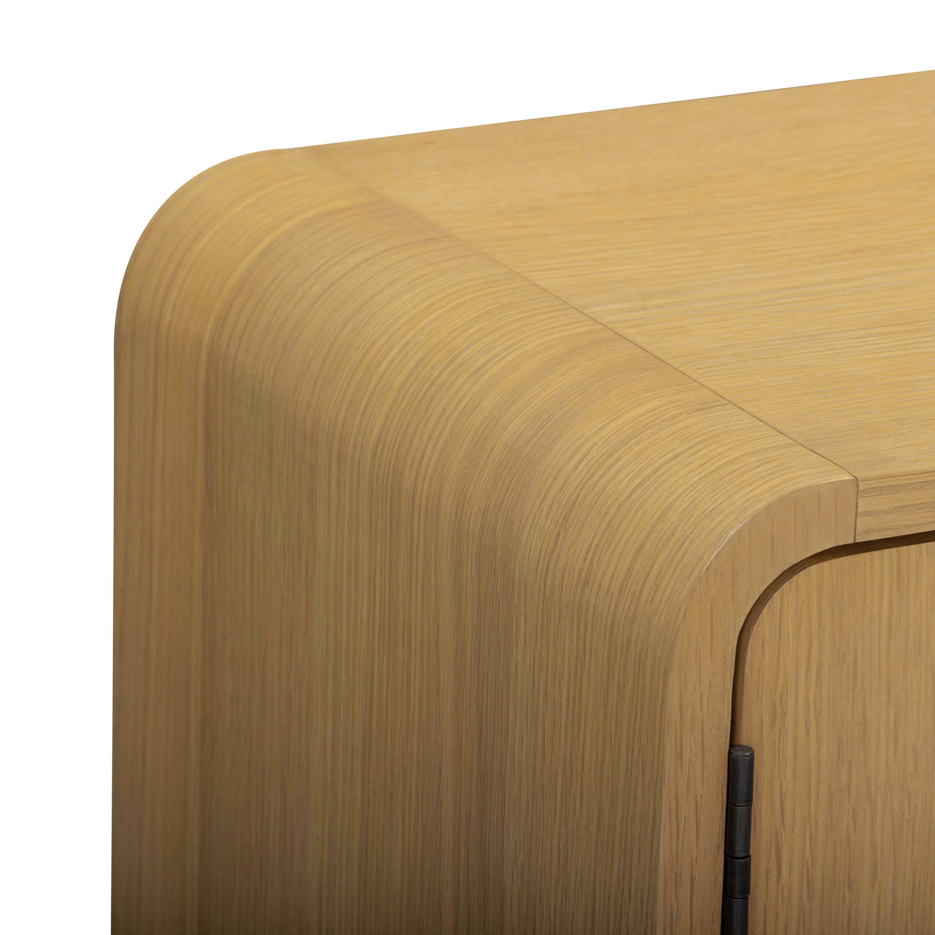 Alt View 1. Teamson Home - Oak Veneer Multi Purpose Storage Accent Cabinet with Solid Wood Frame - Natural.