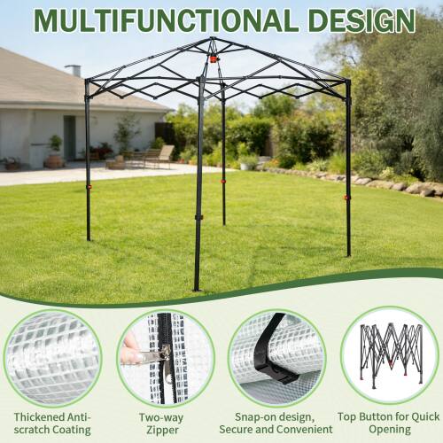 MULTIFUNCTIONAL DESIGN

- Thickened Anti-scratch Coating
- Two-way Zipper
- Snap-on design, Top Button for Quick Secure and Convenient Opening