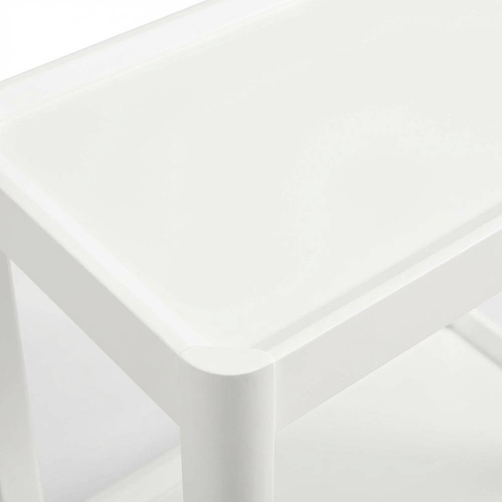 Back. FurniFact - White Nightstand, Modern, Transitional Styles, Sleek Design, for Bedroom - White.