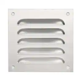 Unique Bargains - 6"x8" Stainless Steel Vent Cover, Screen Air Grille Ventilation Cover HVAC Louvered Grill Built-in Mesh for Home - Silver