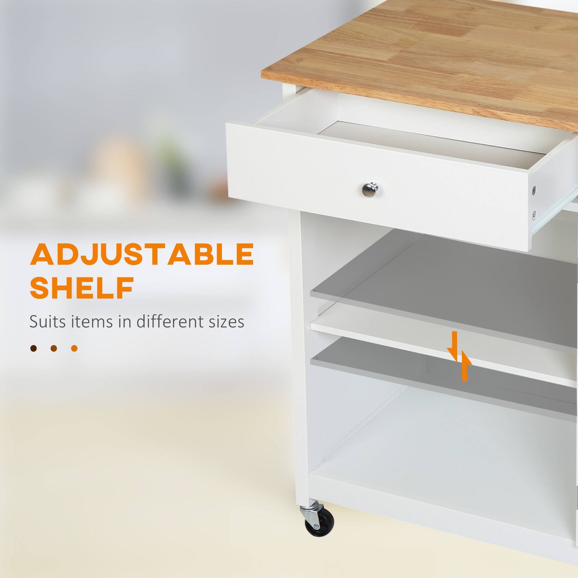 ADJUSTABLE SHELF
Suits items in different sizes ...