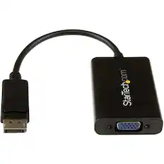 Front. StarTech.com - DisplayPort to VGA Video Converter - Black.