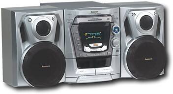 Angle Standard. Panasonic - 160W 5-Disc CD-R/RW Mini System.
