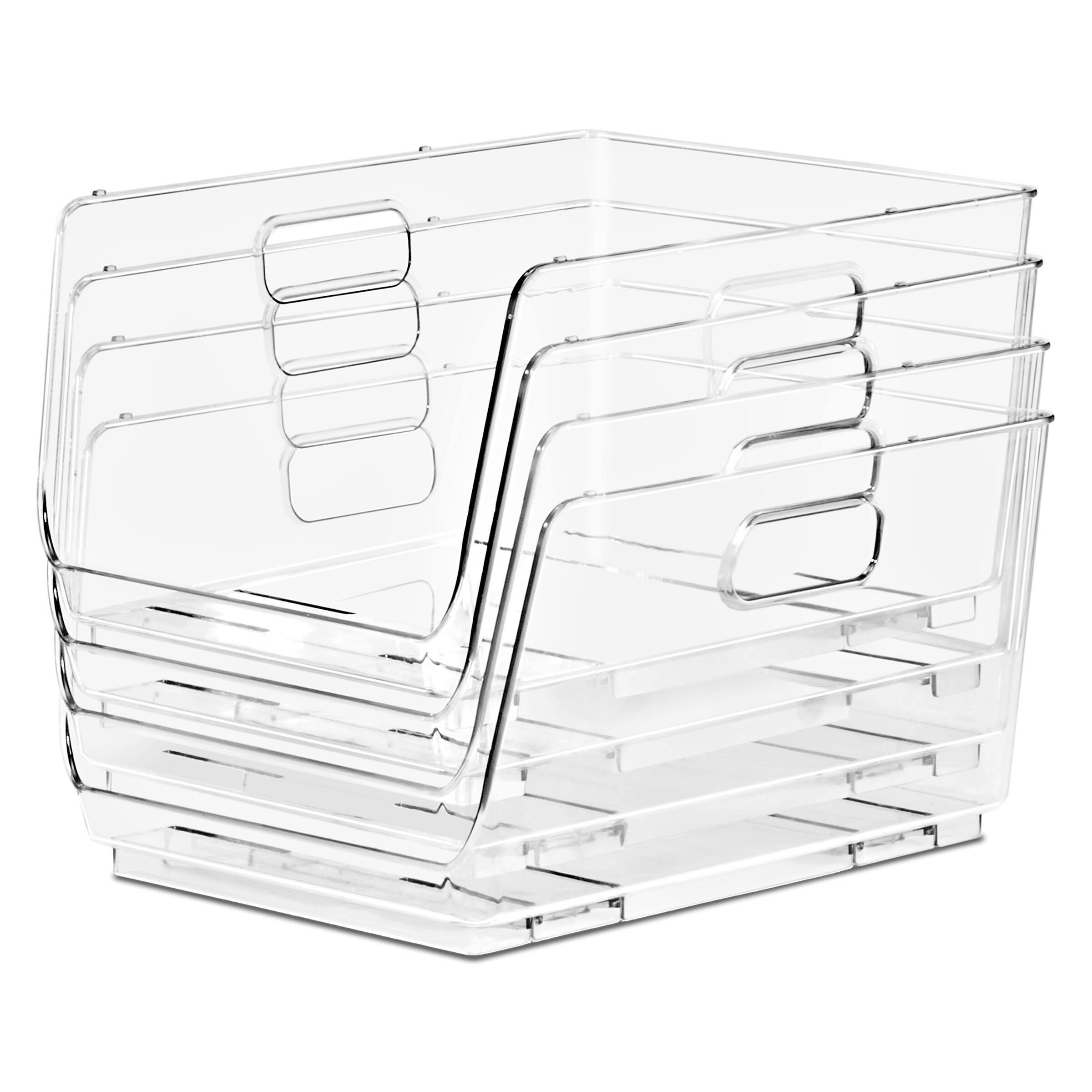 Left. Sorbus - Sorbus Clear Stackable Storage Bins Open Front, Pantry Bins for Storage and Organization, (Medium 8 Pack) - Clear.
