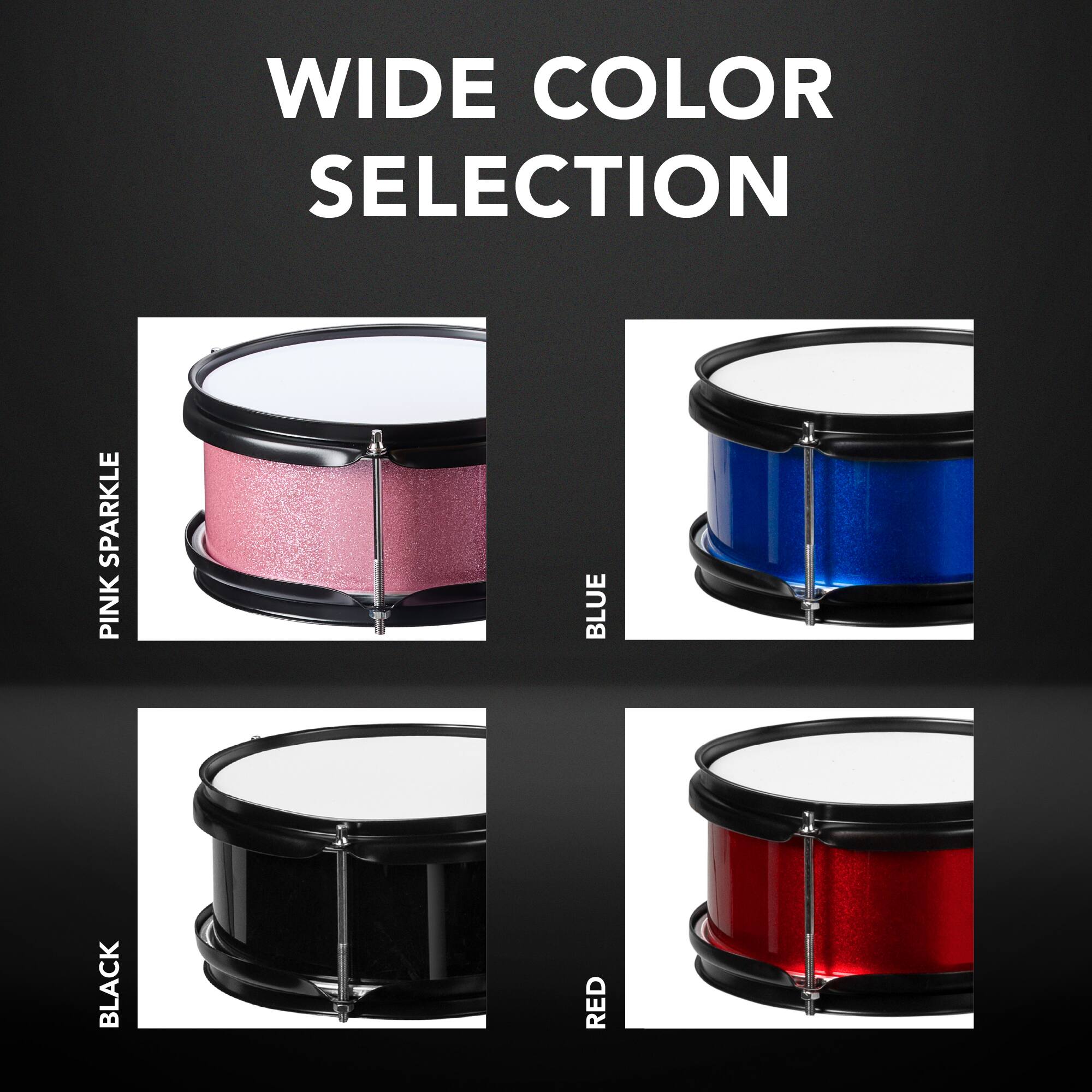 WIDE COLOR SELECTION: SPARKLE PINK, BLUE, BLACK, RED.