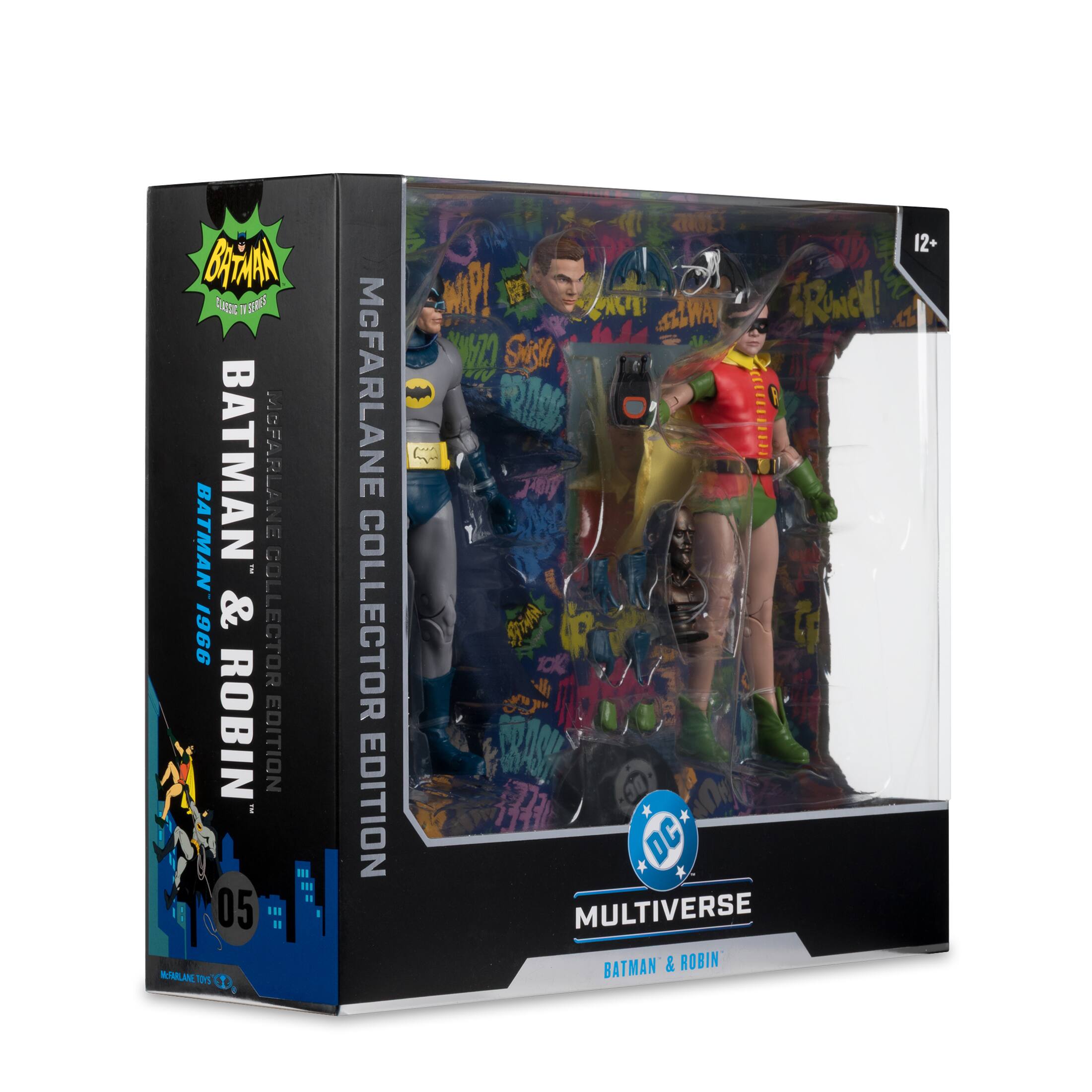 BATMAN CLASSIC TV SERIES  
McFARLANE COLLECTOR EDITION  
BATMAN & ROBIN  
1966  
McFARLANE TOYS  
DC MULTIVERSE  
BATMAN & ROBIN