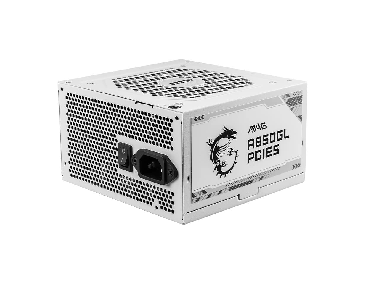 MSI MAG A850GL ホワイト ATX 3.1 PCIe 5.1 MSI MAG A850GL PCIE5 White Power Supply Internal 120 V AC, 230 V