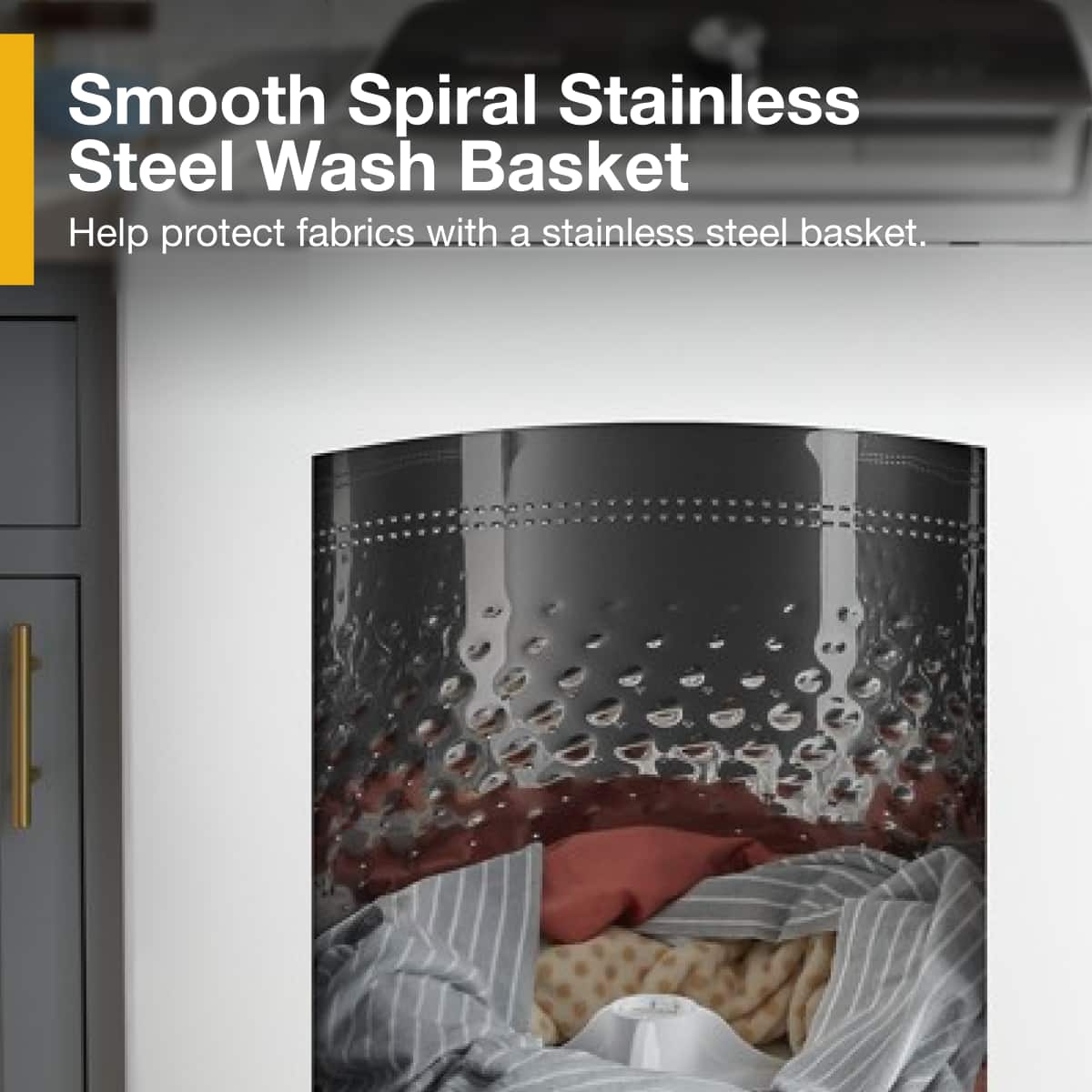 Smooth Spiral Stainless Steel Wash Basket
Help protect fabrics with a stainless steel basket.