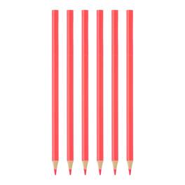 Unique Bargains - Colored Pencils Set, 6pcs Oil Color Pencils Wooden Coloring Drawing Pencil for Artists Art Painting - Pink