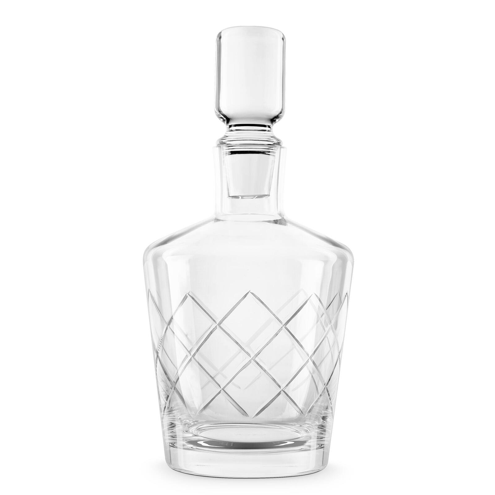Alt View 2. Final Touch - 4 Piece Lead-Free Crystal Whiskey Decanter Set - Clear.