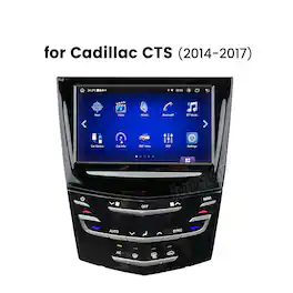 Junsun - 4+64GB 8Core Android15 Carplay For Cadillac CTS 2014-2017 8" Car Stereo Radio GPS Navi WIFI RDS DSP SWC FM BT - Black