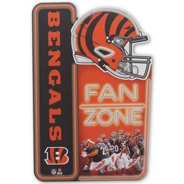 Open Road Brands - Cincinnati Bengals 13" x 19.5" Fan Zone Metal Sign - Orange