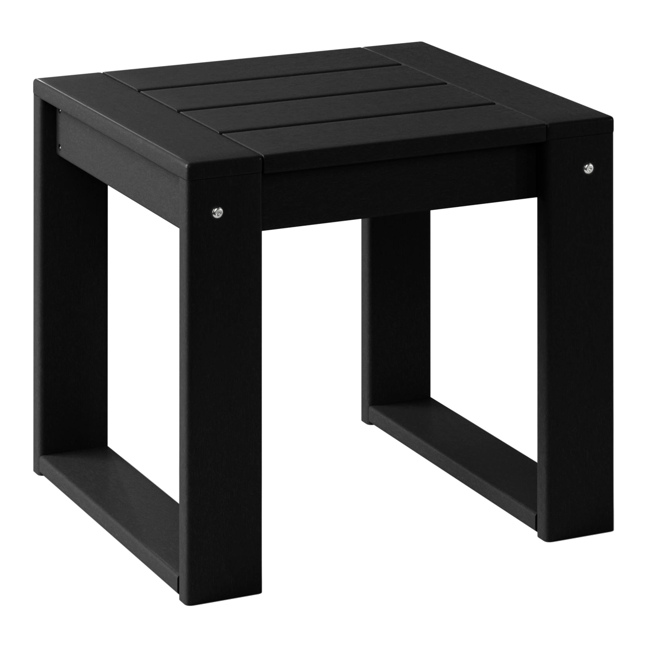 Alt View 2. WestinTrends - WestinTrends Montara Outdoor Modern 3-Piece HDPE Patio Sofa Set with Side Table - Black.