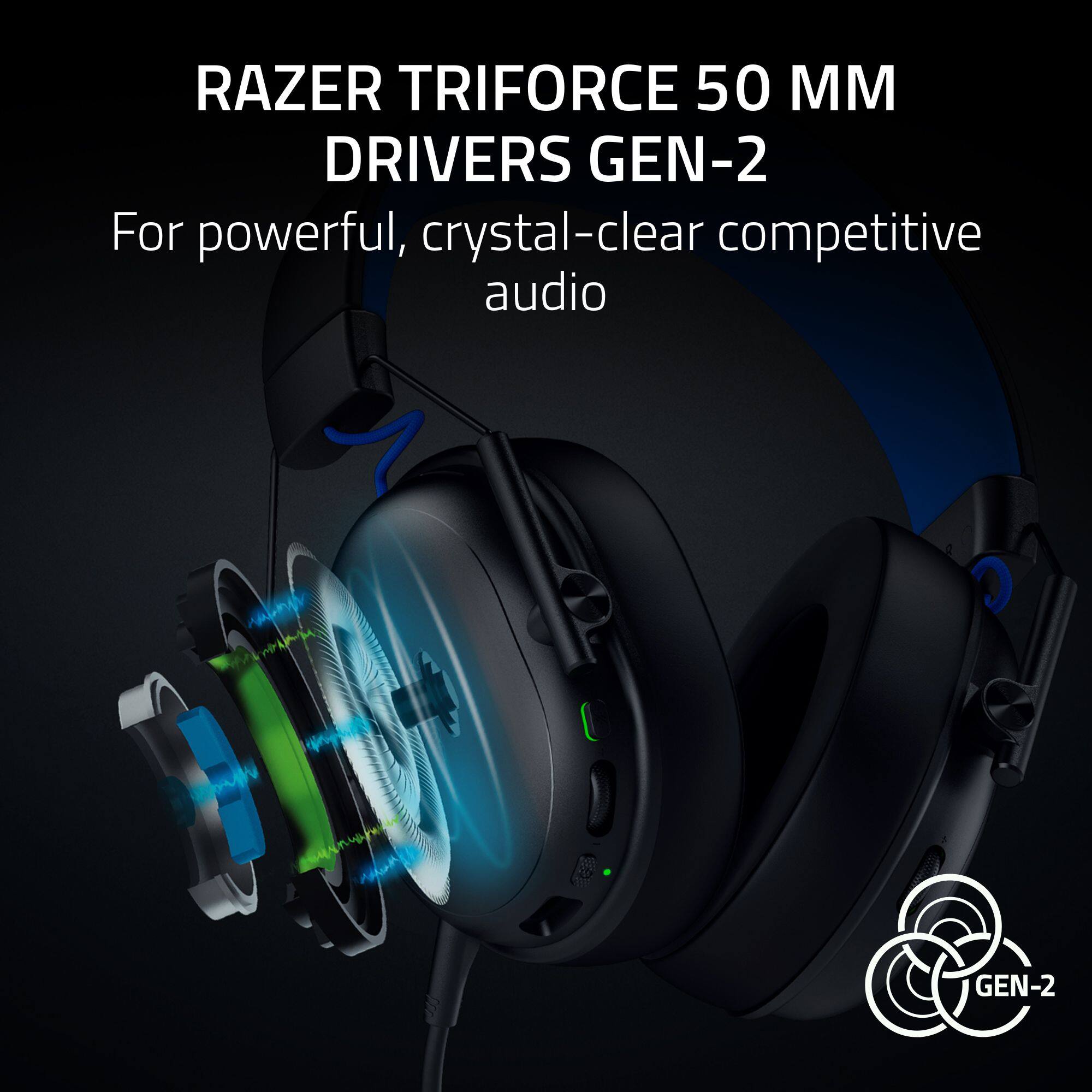 RAZER TRIFORCE 50 MM DRIVERS GEN-2
For powerful, crystal-clear competitive audio
GEN-2