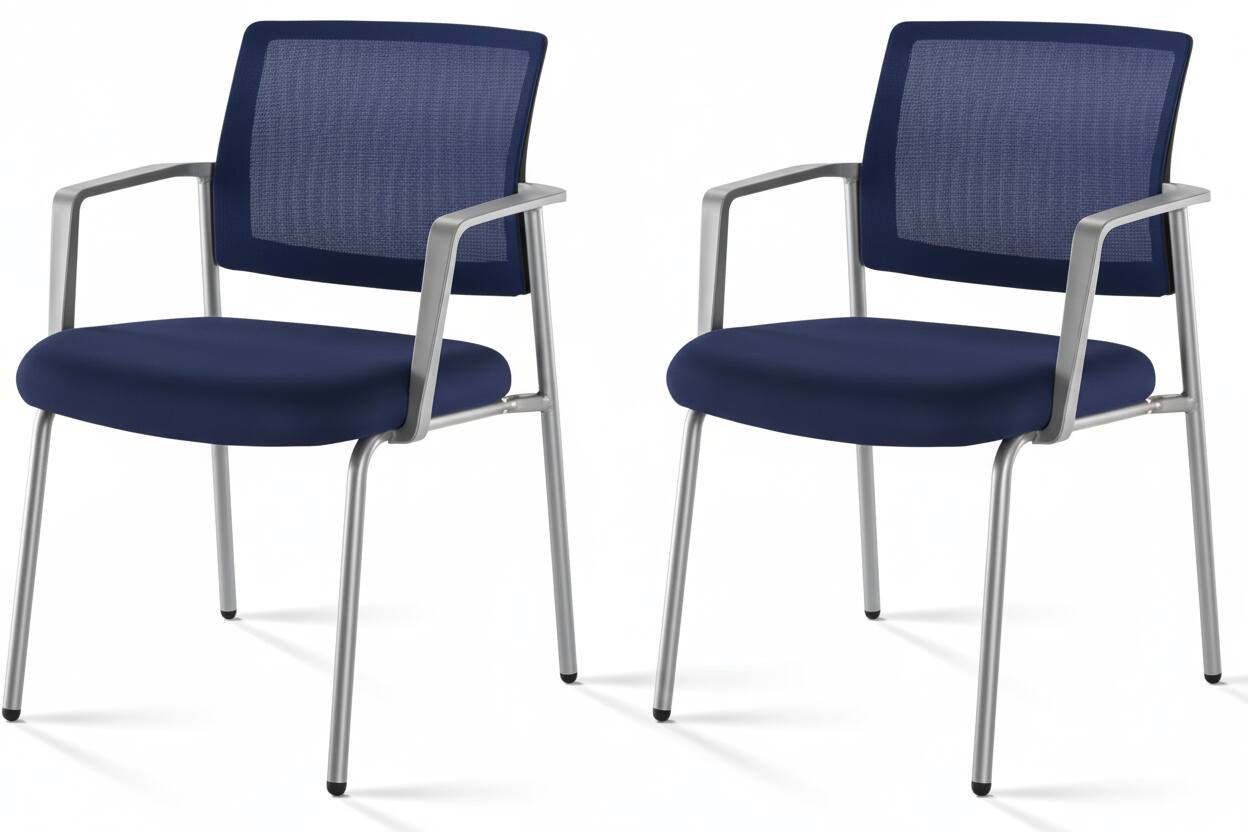 Alt View 6. AOITUN - Mesh Back Stacking Arm Chairs Set of 2,Upholstered for Comfortable Daily Use - Black.