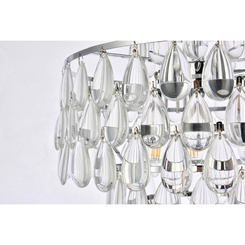 Alt View 4. Elegant Lighting - Mila 16 inch pendant in chrome - Chrome.
