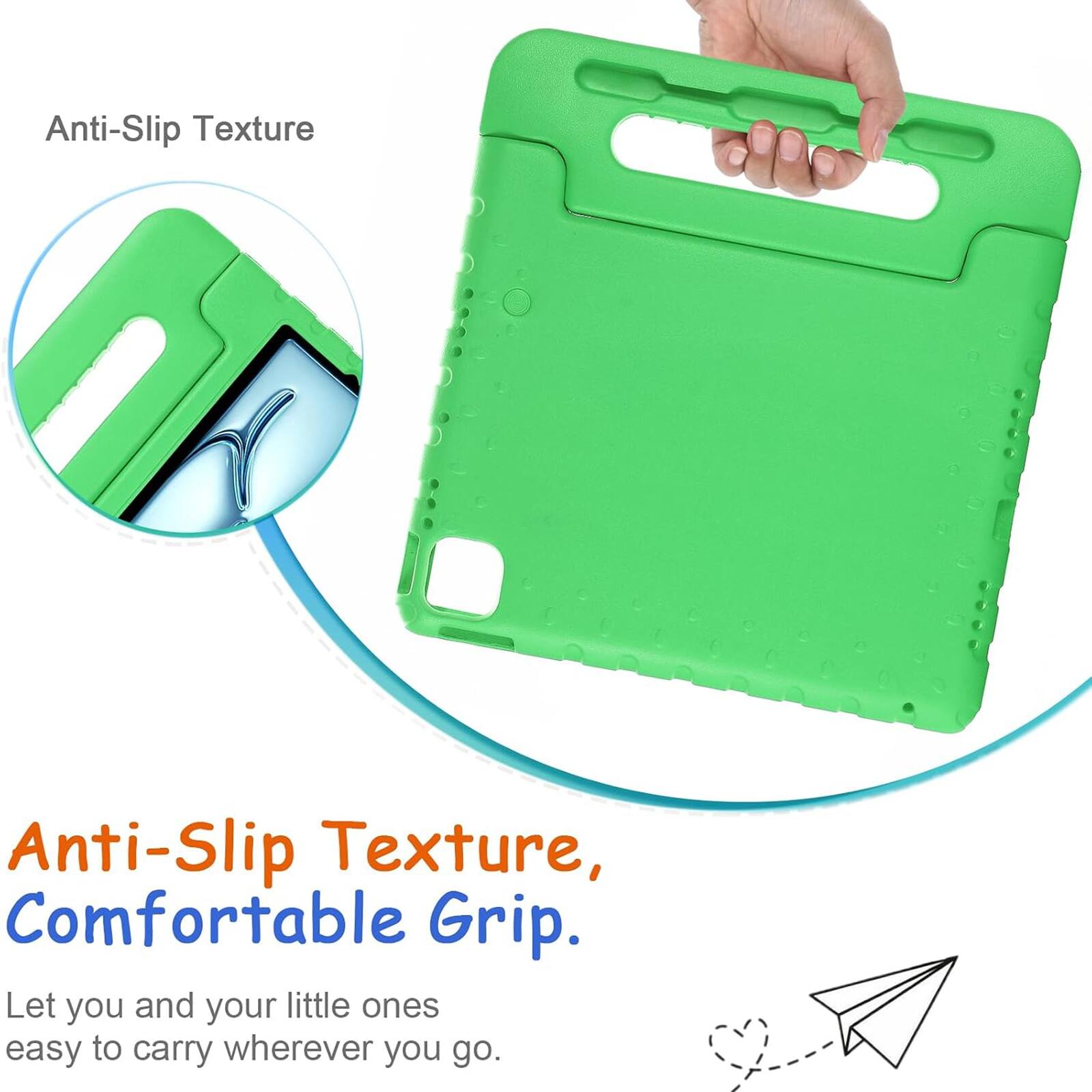 Anti-Slip Texture, Comfortable Grip. Let you and your little ones easy to carry wherever you go.