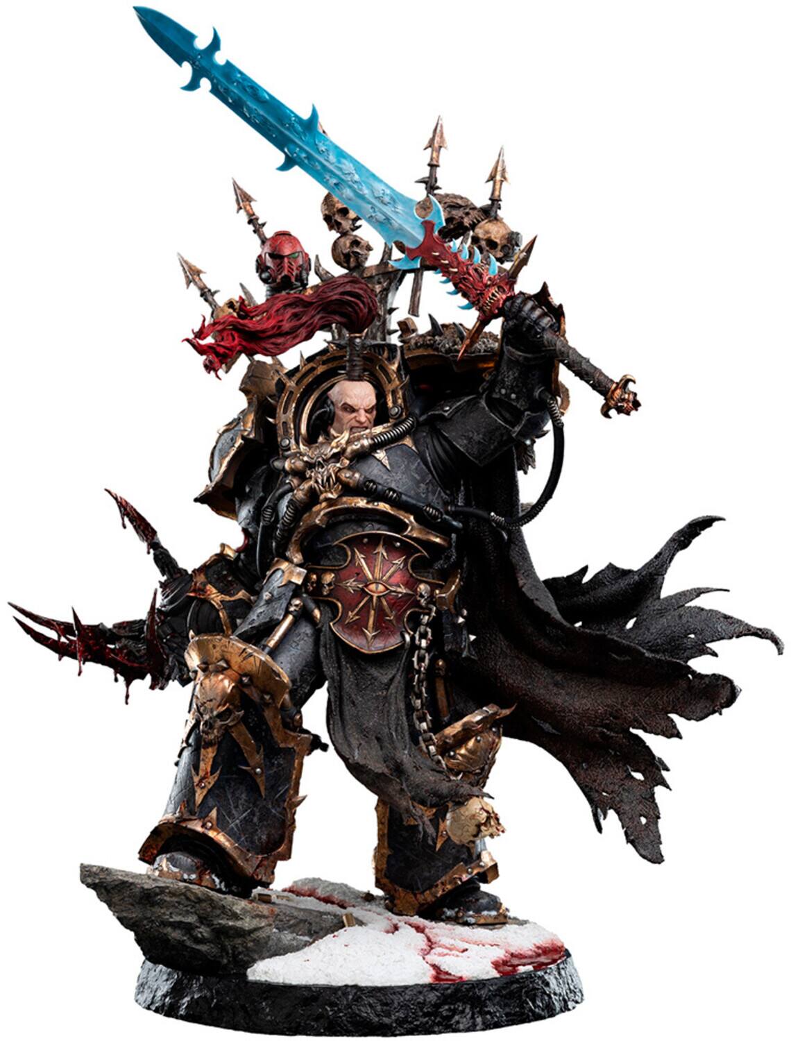 Weta Workshop - Warhammer 40K - Limited Edition Polystone - Abaddon the Despoiler Statue - COLLECTIBLES - Multicolor