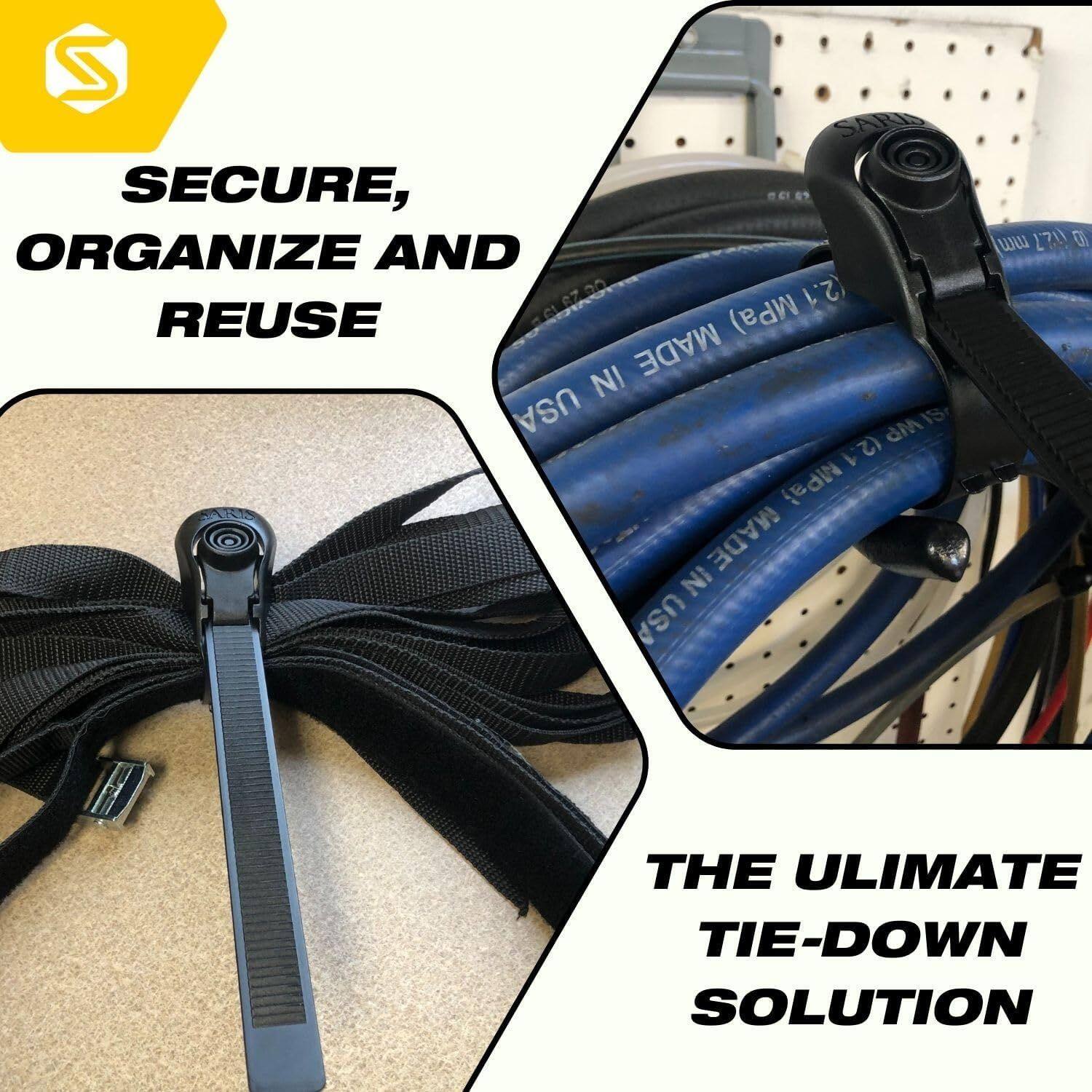 SECURE, ORGANIZE AND REUSE  
THE ULTIMATE TIE-DOWN SOLUTION