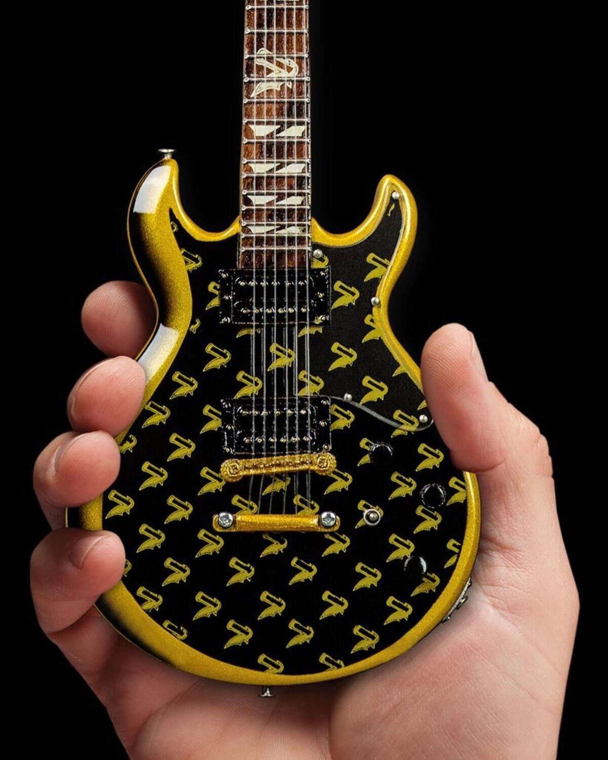 Alt View 1. Axe Heaven - Axe Heaven -Zacky Vengeance - Zacky Vengeance Avenged Sevenfold Gold Schecter Blade Mini Guitar - Collectibles - Multicolor.