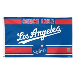 WinCraft - Los Angeles Dodgers 3' x 5' Single-Sided Franchise Establishment Deluxe Flag - Multicolor