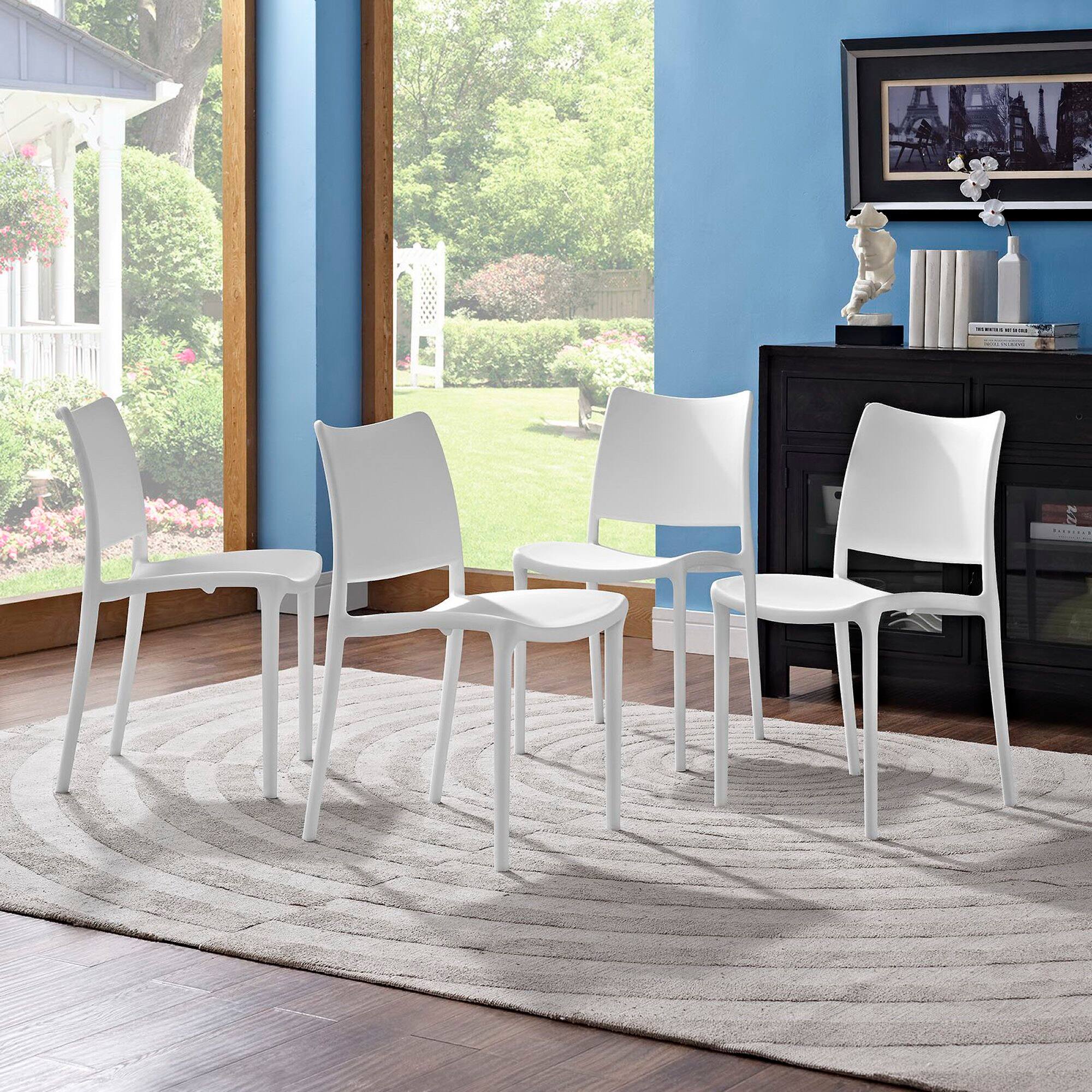Alt View 1. Modway - Hipster Dining Side Chair Set of 4 by Modway - White.
