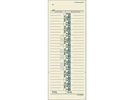 Adams - Single Sided Time Cards, 200/Pack - Manila/Green