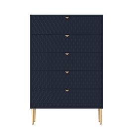 Boyel Living - Accent Storage Cabinet with 5-Drawer Chest - Blue