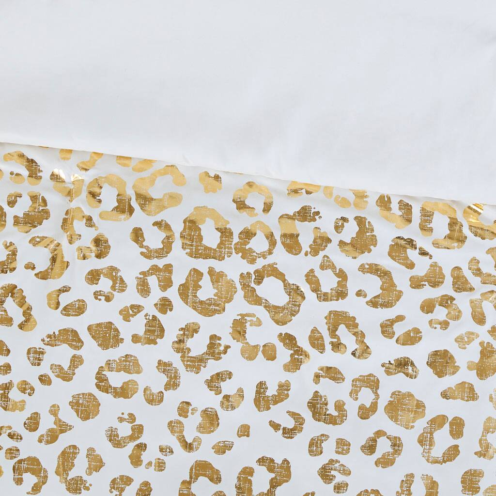 Alt View 5. Gracie Mills - Gracie Mills Amos Metallic Animal Print Comforter Set - Ivory/Gold.