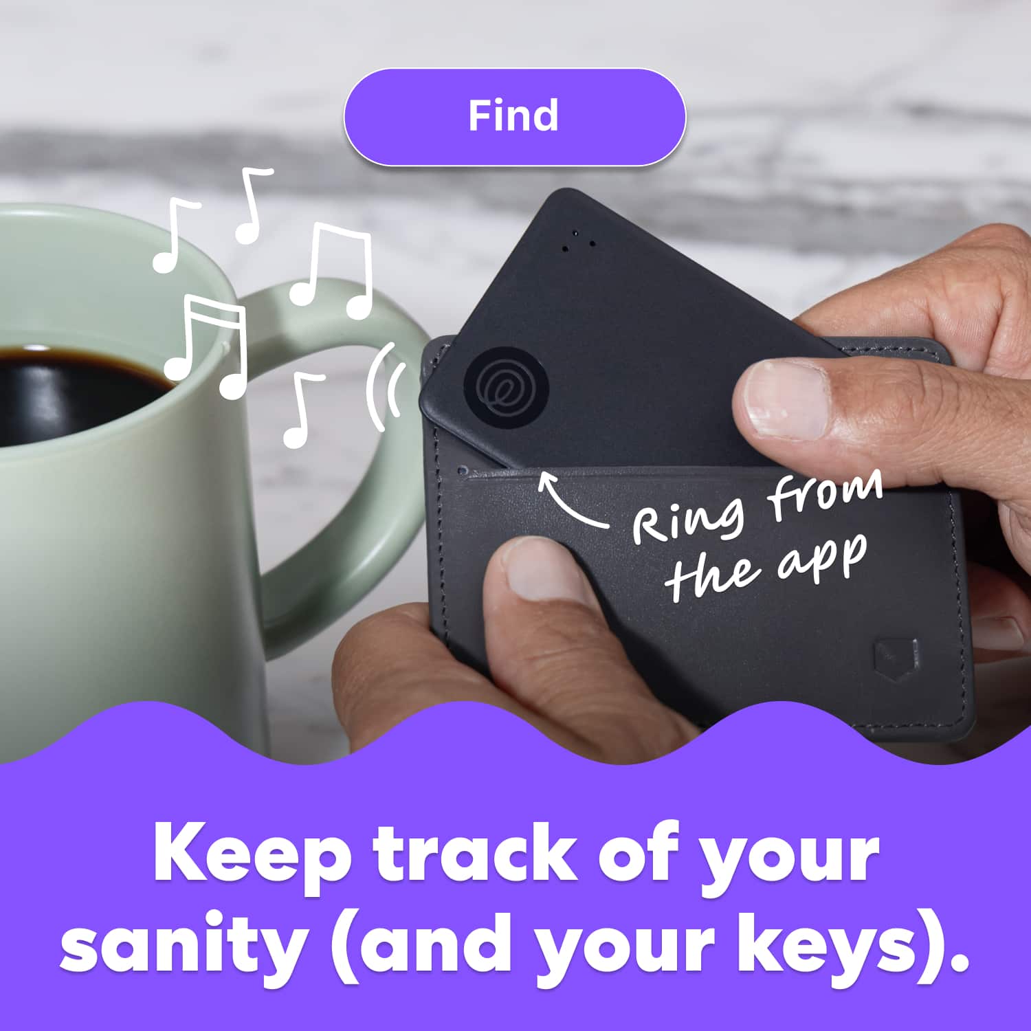 Keep track of your sanity (and your keys) using the Ring from the app.