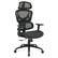 Angle. OSP Home Furnishings - Mesh Back with Headrest and Adjustable Arms on Nylon Base - Black.