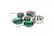 Front. Granitestone - 10 Piece Nonstick Cookware Set - Emerald.