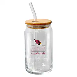 The Memory Company - Arizona Cardinals 16oz. Classic Crew Beer Glass with Bamboo Lid - Multicolor