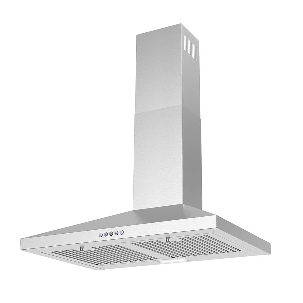 Alt View 2. Streamline - 30 in. Goffredo Convertible Wall 220 CFM Mount Range Hood, Baffle Filters,Electronic Button Control,LED Light - Brushed Stainless Steel.