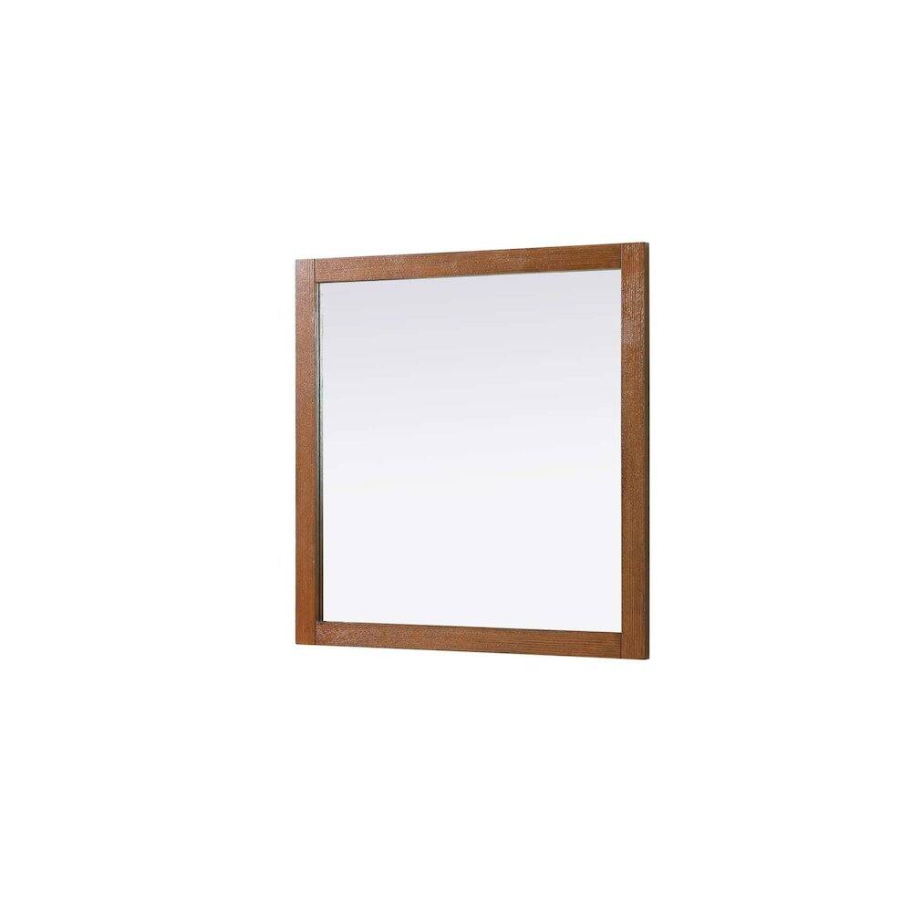 Alt View 1. Elegant Kitchen and Bath - Noah Wooden Square Mirror 36 x 36 in Brandy Walnut - Brandy Walnut.