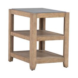 Liberty Furniture Industries - Millstone Chairside Table with Unique Tile Top for Living Room - Oak Wood - Nutmeg