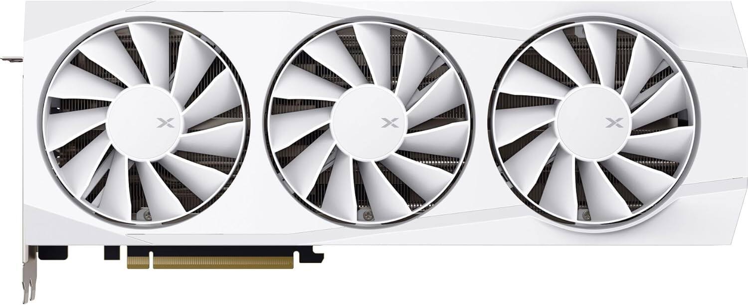 Back. XFX - XFX RX-97TQICKW9  Quicksilver AMD Radeon RX 9070XT White Gaming Edition with 16GB GDDR6 HDMI 3xDP, AMD RDNA 4.
