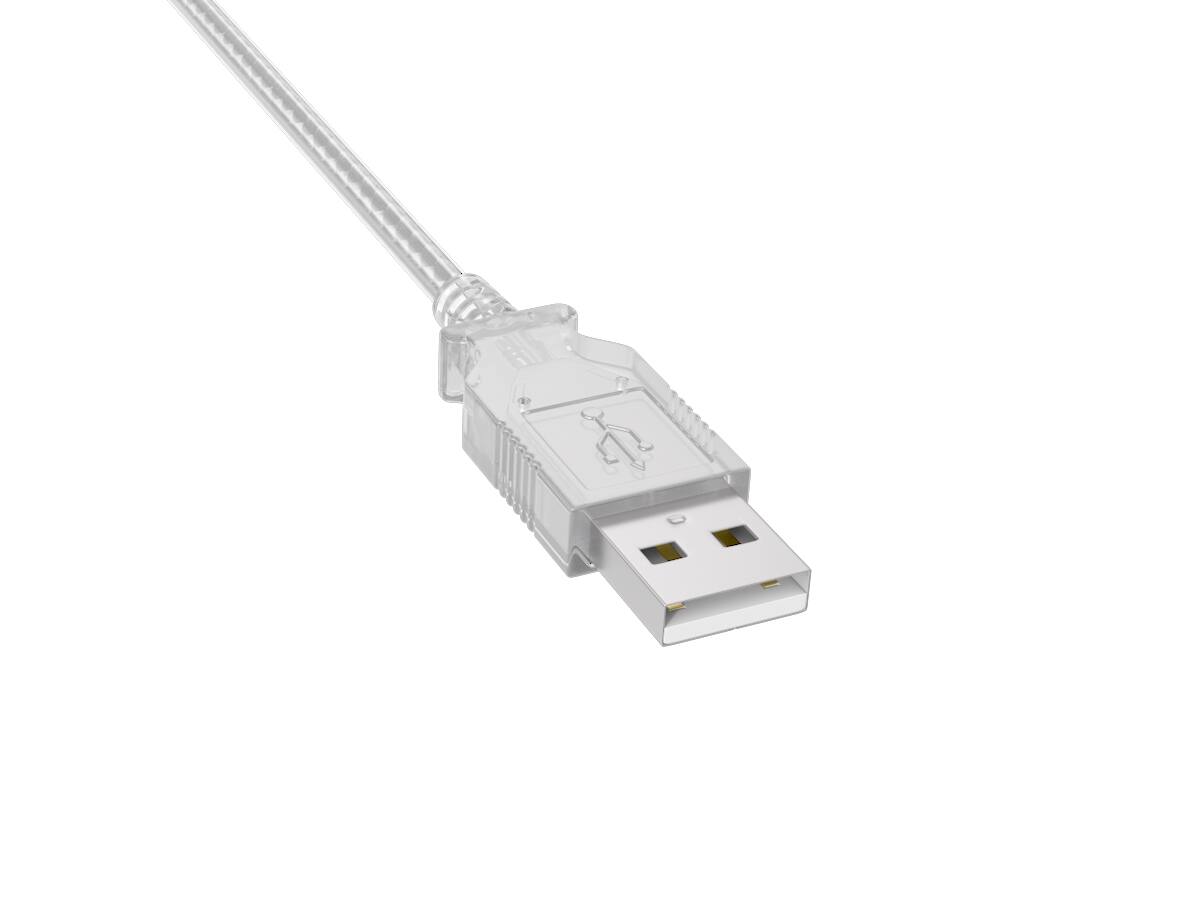 Angle. Cable Leader - USB 2.0 Type A Male to B Male Printer Cable, 480Mbps, Double-Shielded, Gold-Plated - Clear.