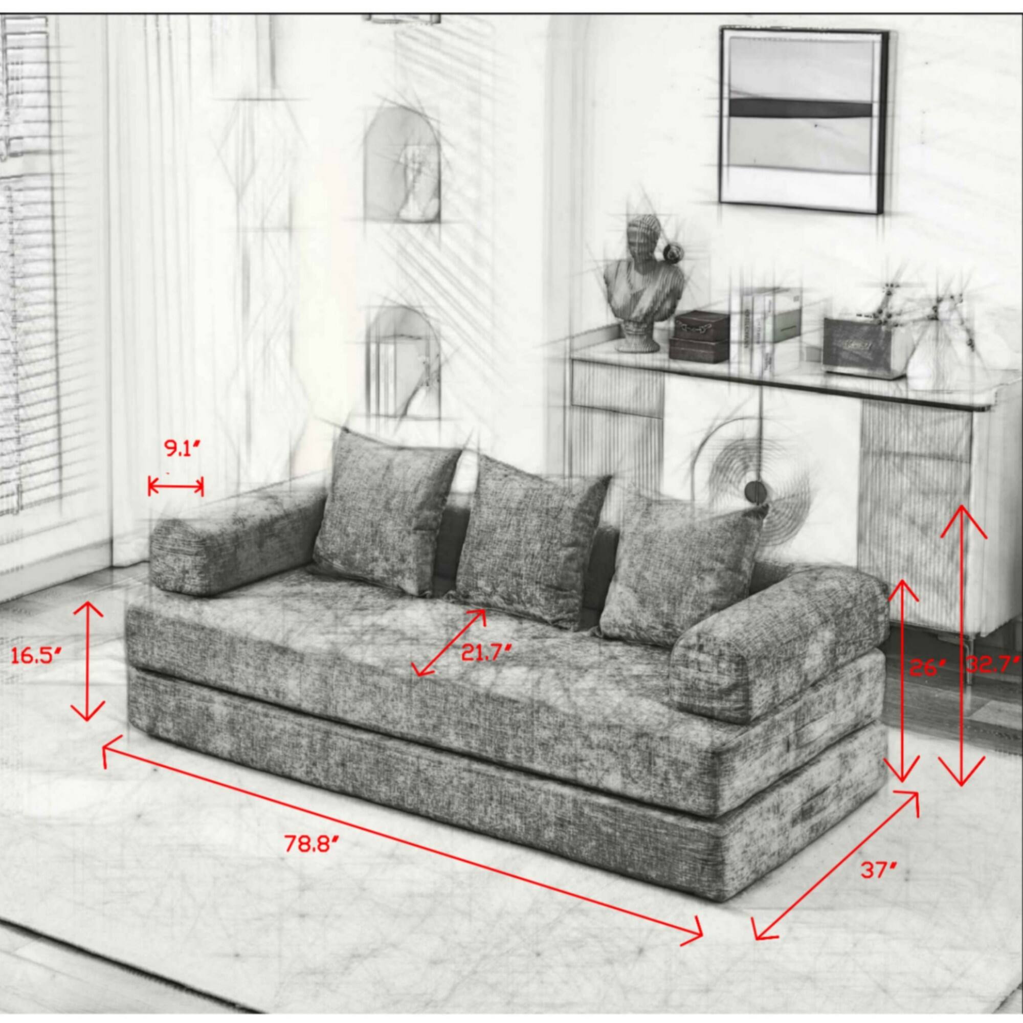 9.1'  
16.5'  
21.7"  
78.8'  
26"  
32.7"  
37"