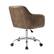 Left. Linon Home Décor - Carvel Faux Leather Height-Adjustable Office Chair - Brown.