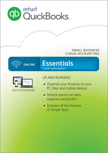 Front. Intuit - QuickBooks Online Essentials 2016 (1-Year Subscription).