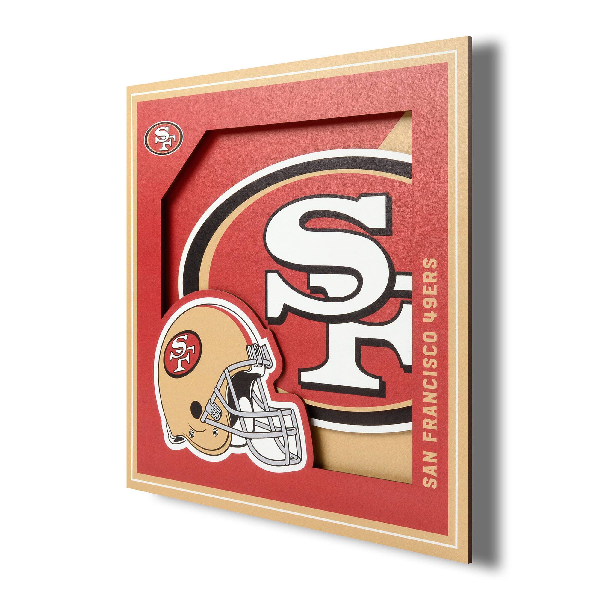 San Francisco 49ers 12'' x 12'' 3D Logo Wall Art